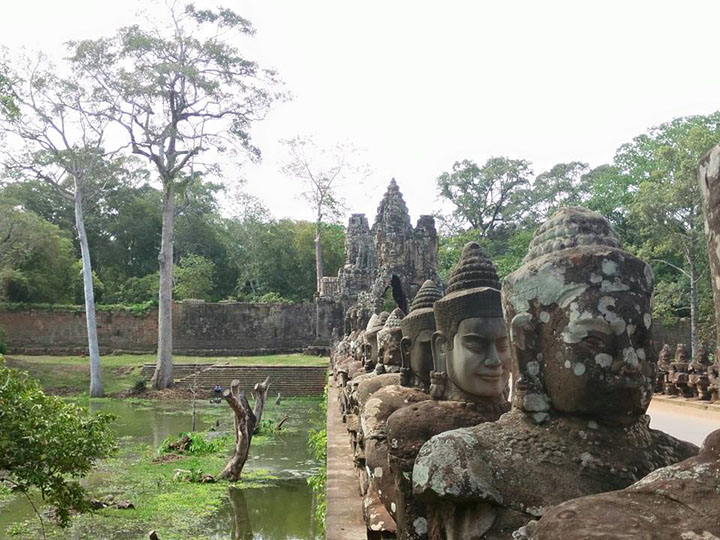 The bridge leading into Angkor Thom