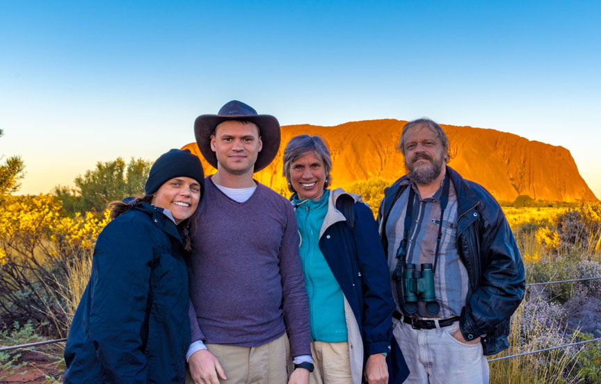 Group photo at Uluru